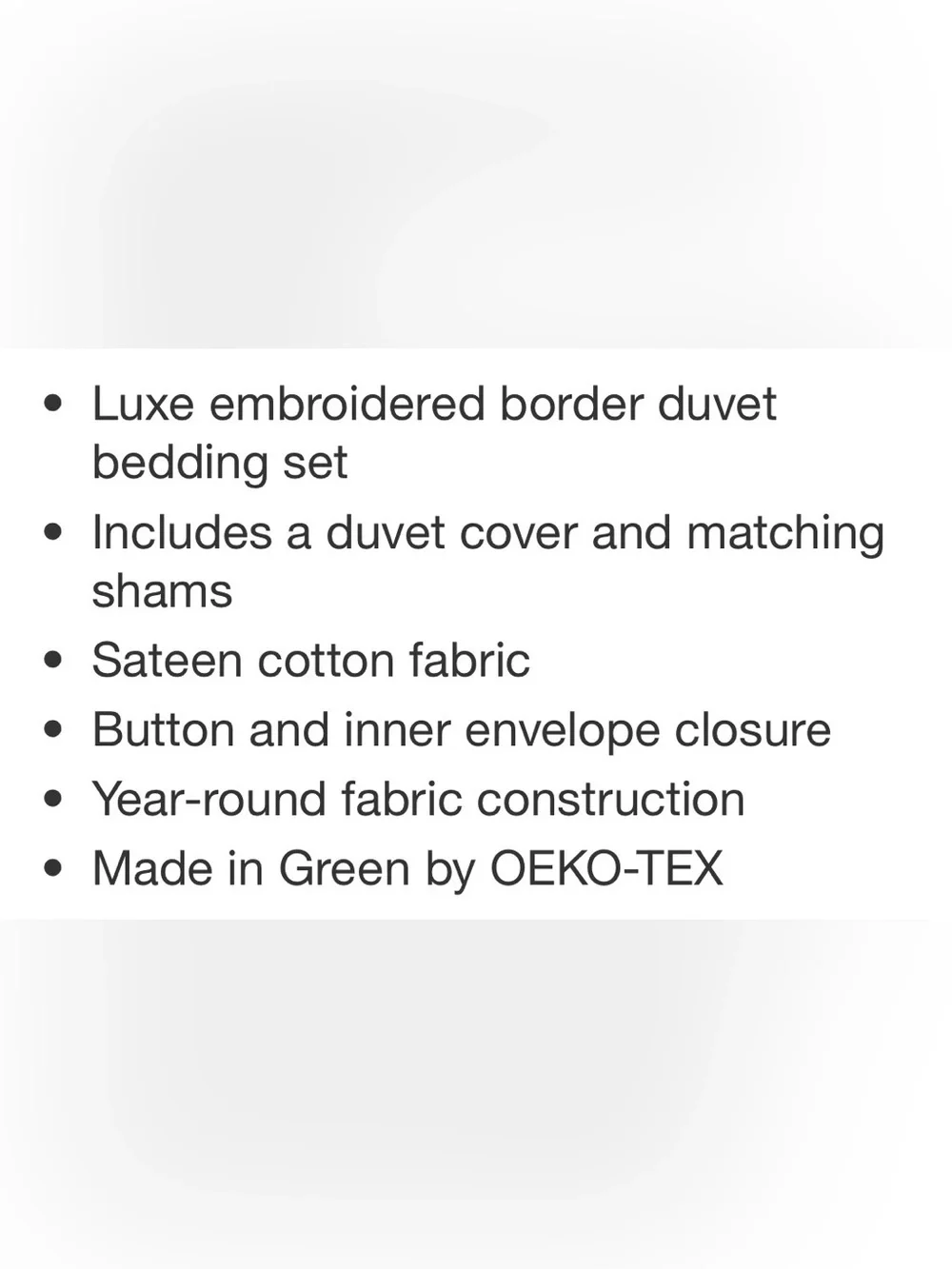 New Threshold Luxe Embroidered Border Cotton Sateen Duvet Set Full/Queen
